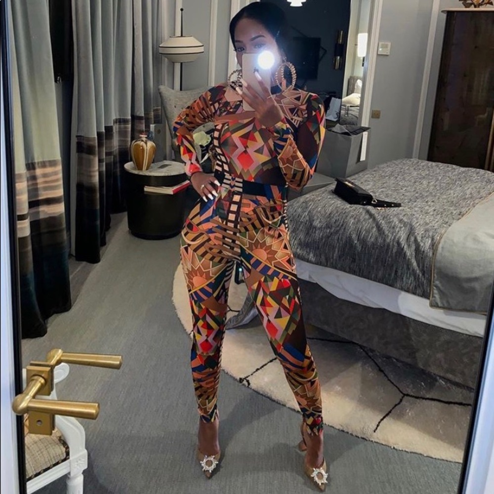 Abstract two piece outfit